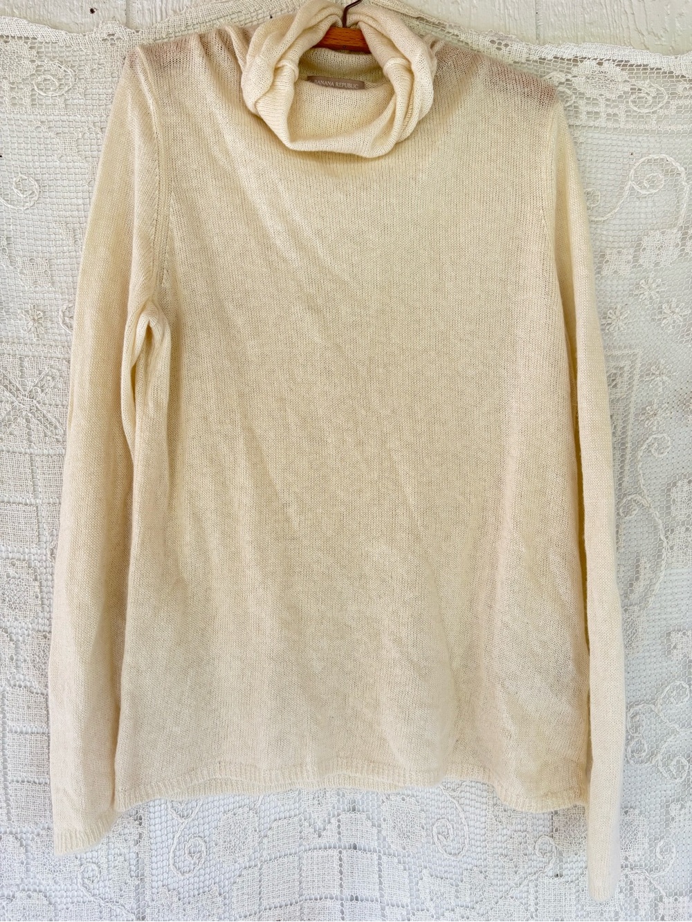 Banana Republic Light Cream Cowl Neck Sweater